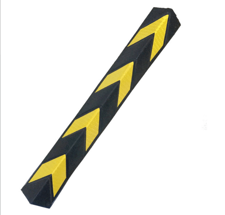 Yellow and black rubber anti-collision strip